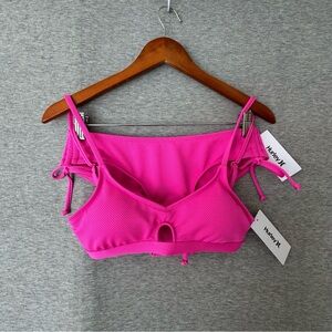 Hurley Pink Bikini Bralette with Keyhole Detail